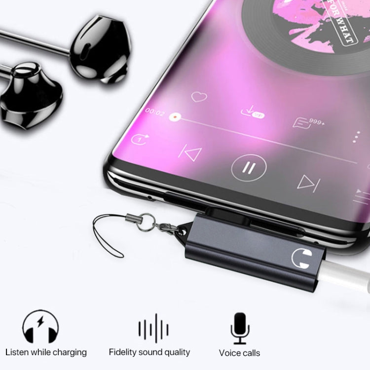 USB / Type-C to 3.5mm Earphones Audio Adapter - Grey
