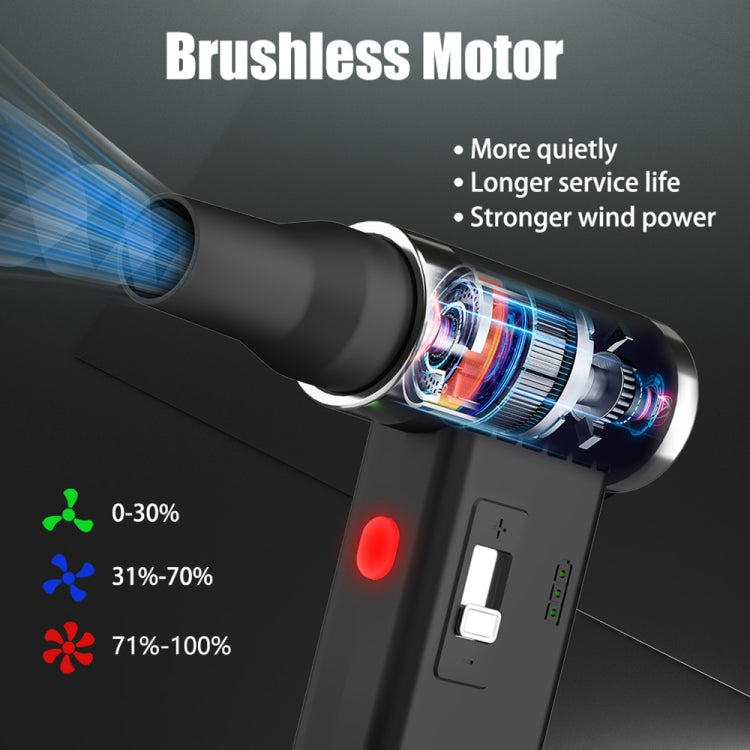 FT03 Portable Multifunctional Wireless Electric Air Duster - Black