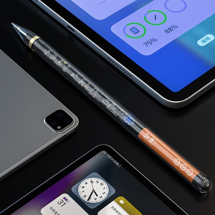 C10 Pro Magnetic Charging Capacitive Stylus Pen for iPad 2018 and Later - Transparent Black