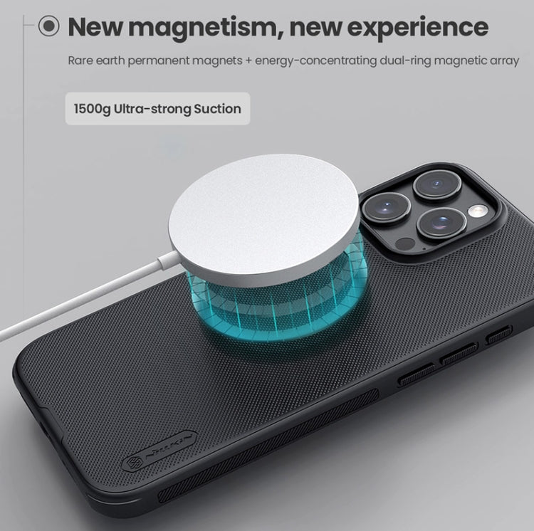 For iPhone 16 Pro Max NILLKIN Frosted Shield Pro Magnetic Magsafe Phone Case