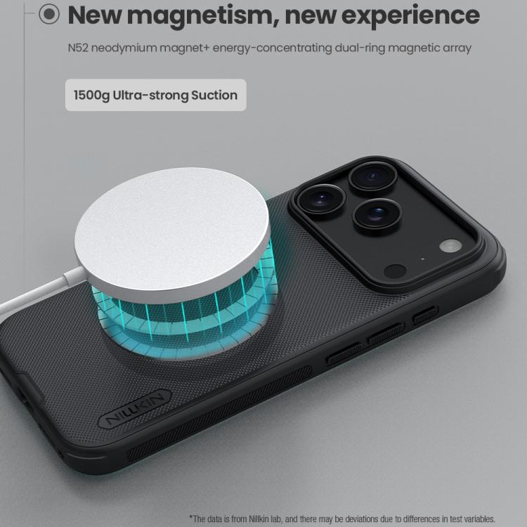 For iPhone 17 Pro Max NILLKIN Frosted Shield Pro Magnetic Magsafe Phone Case - Black