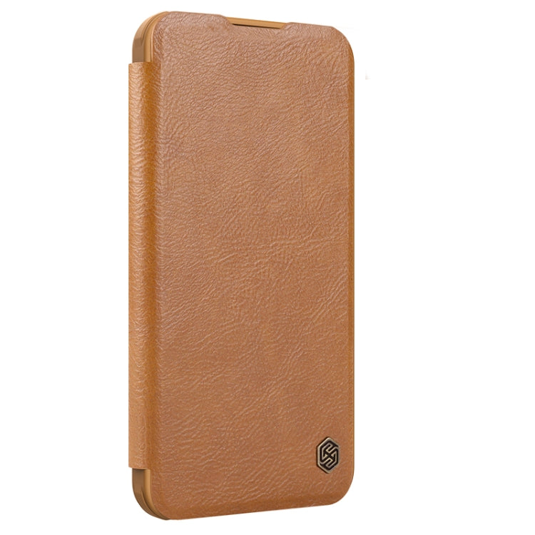 For iPhone 16 NILLKIN Qin Prop Series Flip Camera Cover Design Leather Phone Case