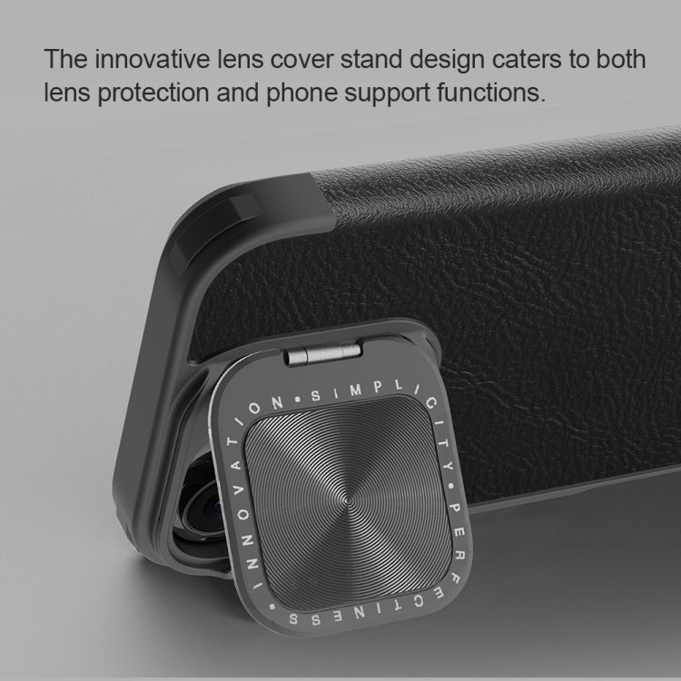 For iPhone 16 NILLKIN Qin Prop Series Flip Camera Cover Design Leather Phone Case