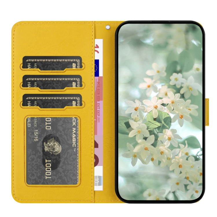 For iPhone X / XS Floral Embossed Pattern Leather Phone Case
