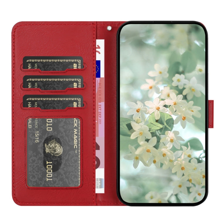 For iPhone XR Floral Embossed Pattern Leather Phone Case