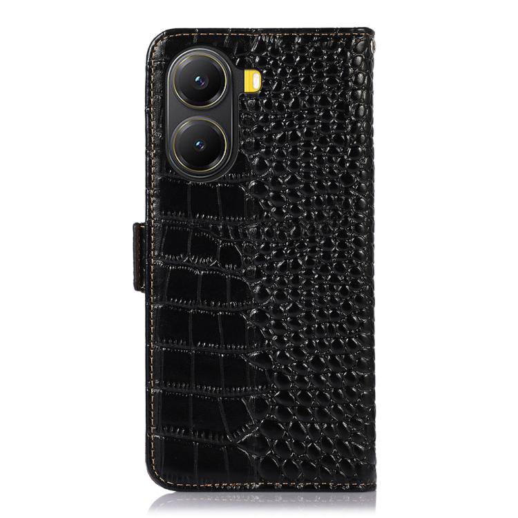 For Xiaomi Poco X7 Pro Crocodile Top Layer Cowhide Leather Phone Case