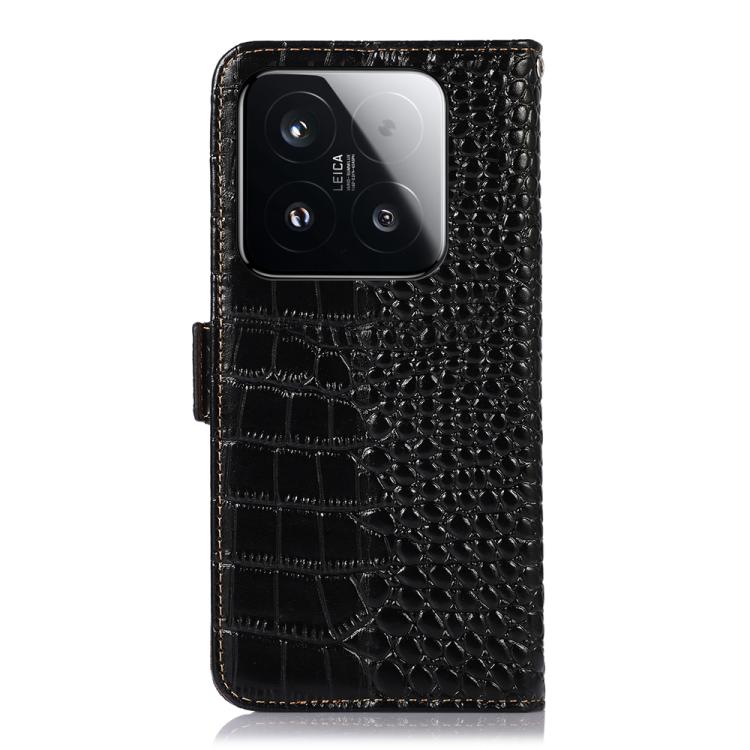 For Xiaomi 15T 5G Crocodile Top Layer Cowhide Leather Phone Case