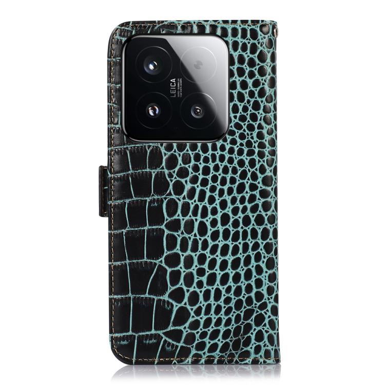 For Xiaomi 15T 5G Crocodile Top Layer Cowhide Leather Phone Case