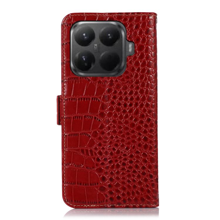 For Xiaomi 15T Pro 5G Crocodile Top Layer Cowhide Leather Phone Case