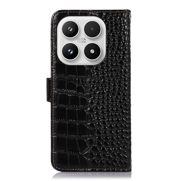 For Xiaomi 17 Crocodile Top Layer Cowhide Leather Phone Case