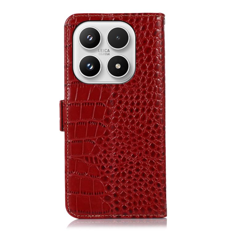 For Xiaomi 17 Crocodile Top Layer Cowhide Leather Phone Case