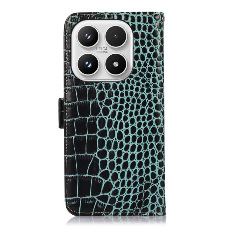 For Xiaomi 17 Crocodile Top Layer Cowhide Leather Phone Case