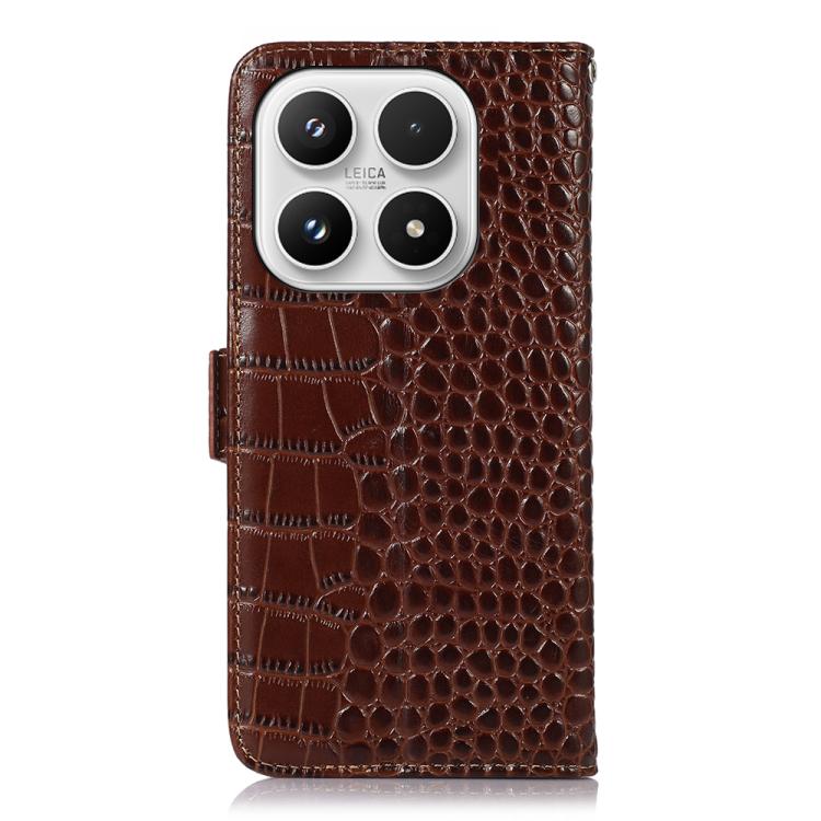 For Xiaomi 17 Crocodile Top Layer Cowhide Leather Phone Case