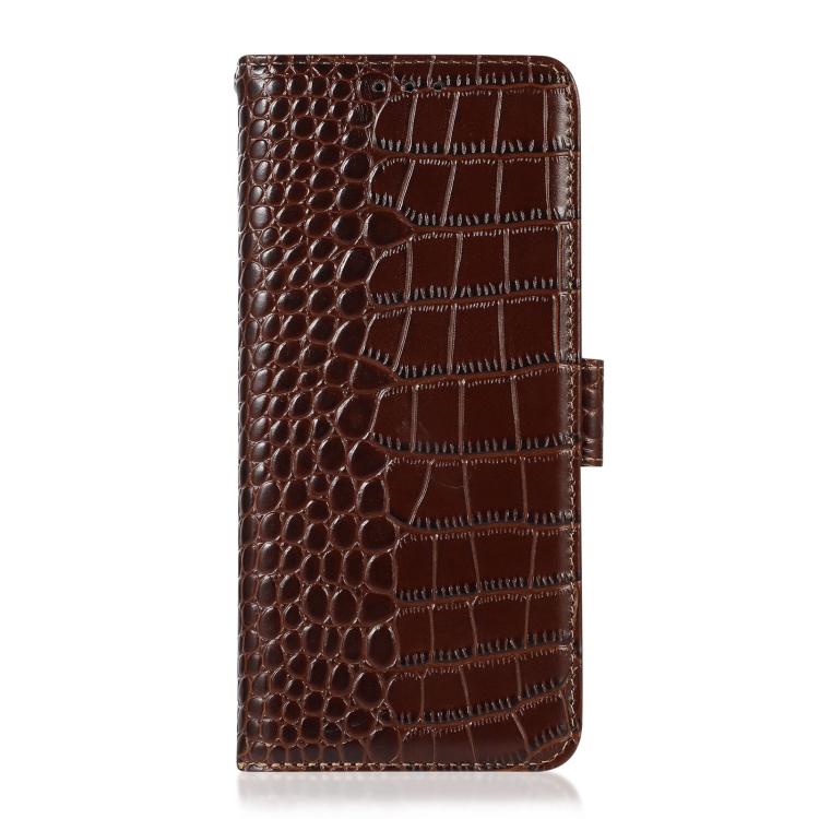 For Xiaomi 17 Pro Max Crocodile Top Layer Cowhide Leather Phone Case