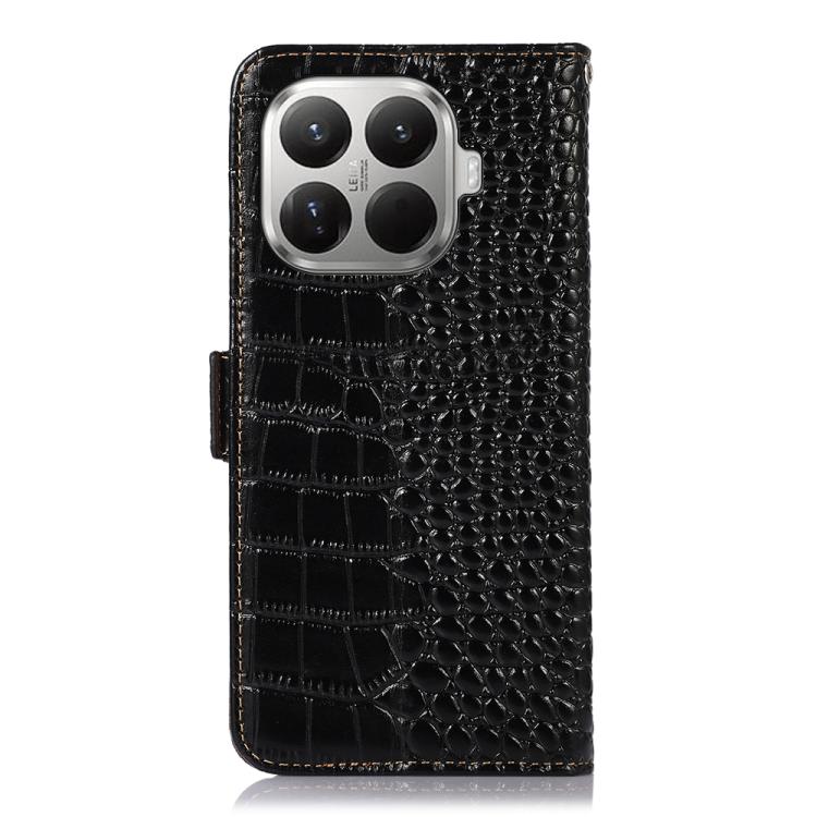 For Xiaomi 17T 5G Crocodile Top Layer Cowhide Leather Phone Case
