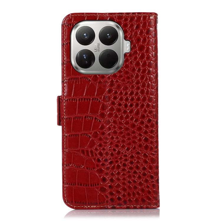 For Xiaomi 17T 5G Crocodile Top Layer Cowhide Leather Phone Case