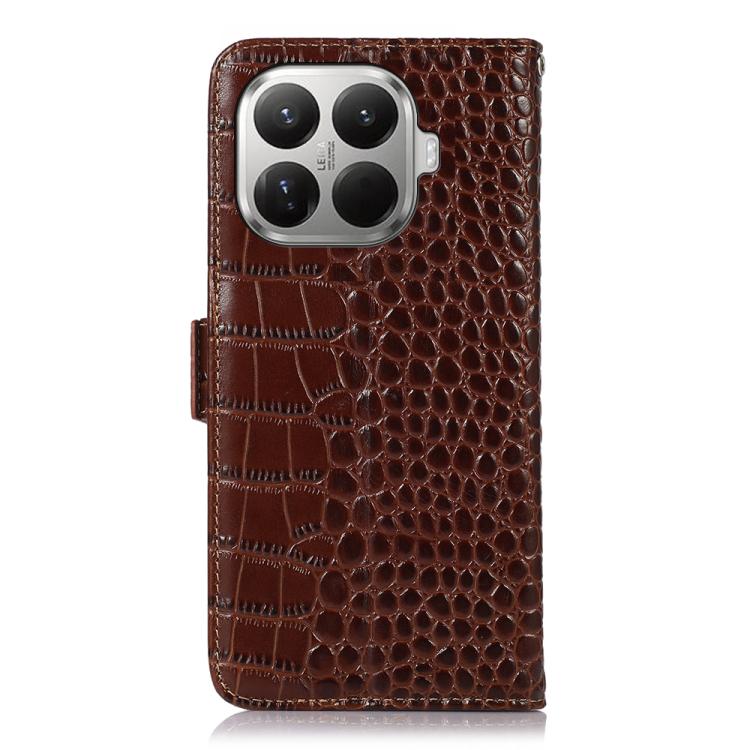 For Xiaomi 17T 5G Crocodile Top Layer Cowhide Leather Phone Case