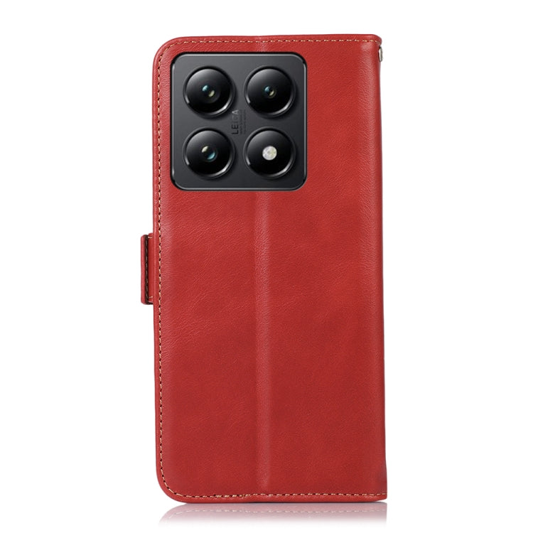 For Xiaomi 14T Pro Magnetic Crazy Horse Texture Genuine Leather RFID Phone Case