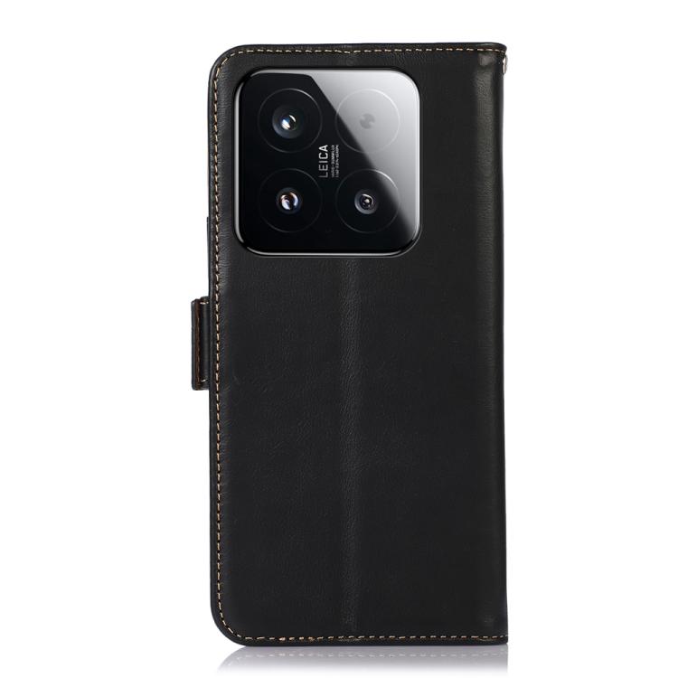 For Xiaomi 15T 5G Magnetic Crazy Horse Texture Genuine Leather RFID Phone Case