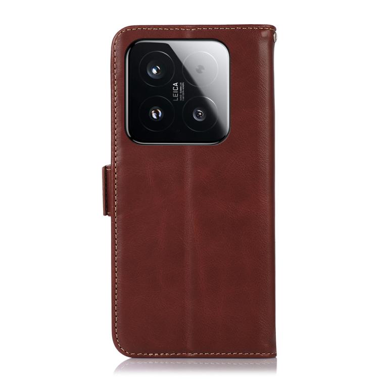 For Xiaomi 15T 5G Magnetic Crazy Horse Texture Genuine Leather RFID Phone Case