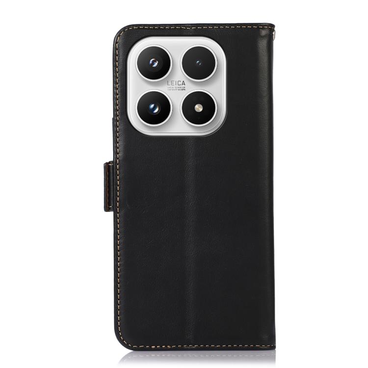 For Xiaomi 17 Magnetic Crazy Horse Texture Genuine Leather RFID Phone Case