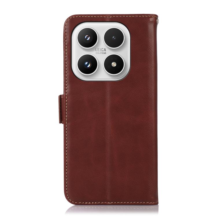 For Xiaomi 17 Magnetic Crazy Horse Texture Genuine Leather RFID Phone Case