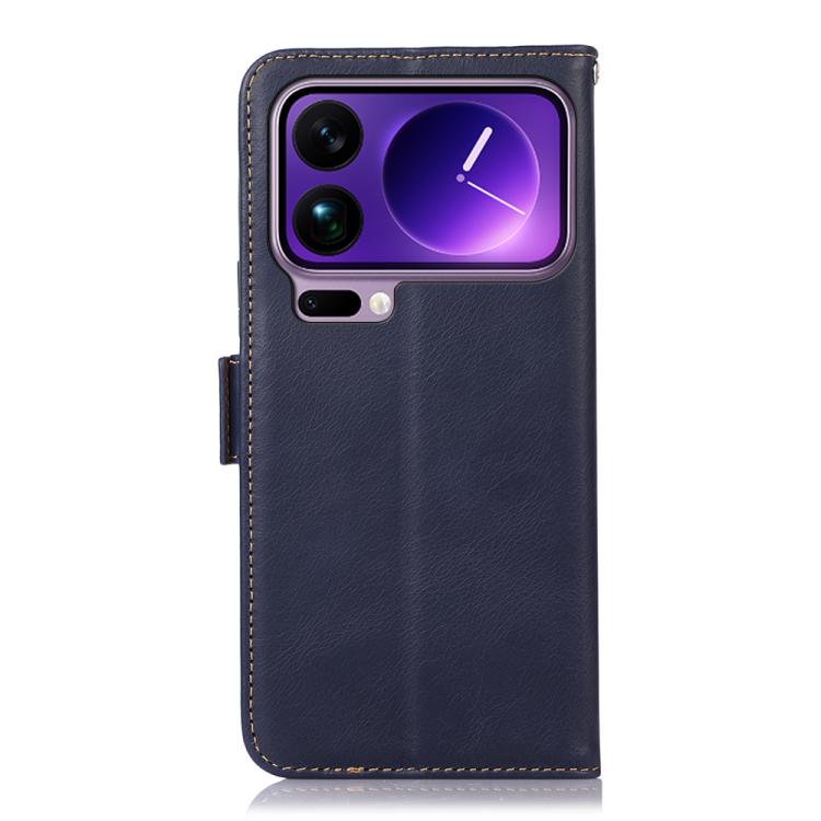 For Xiaomi 17 Pro Magnetic Crazy Horse Texture Genuine Leather RFID Phone Case