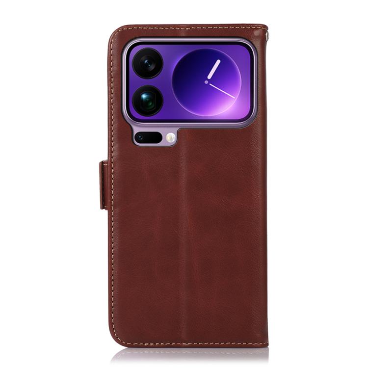 For Xiaomi 17 Pro Magnetic Crazy Horse Texture Genuine Leather RFID Phone Case