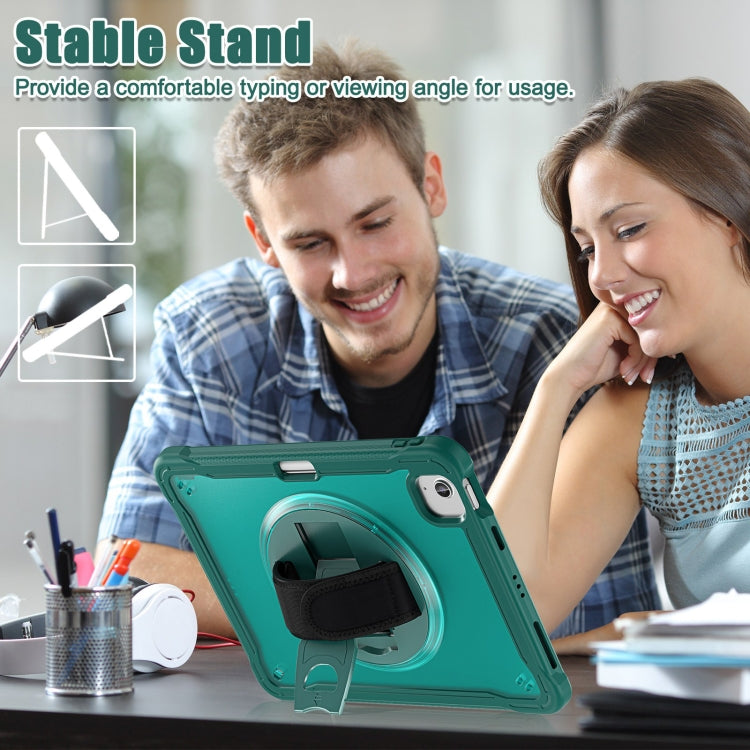 For iPad Air 11 2026 / 2025 / 2024 Heavy Duty Hybrid Tablet Case with Hand Grip & Strap
