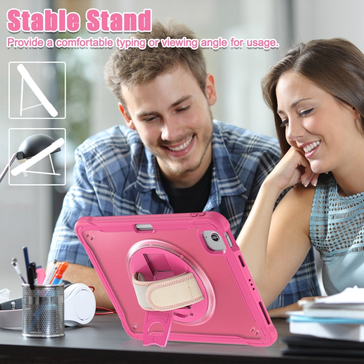 For iPad Air 11 2026 / 2025 / 2024 Heavy Duty Hybrid Tablet Case with Hand Grip & Strap