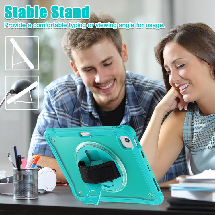 For iPad Air 11 2026 / 2025 / 2024 Heavy Duty Hybrid Tablet Case with Hand Grip & Strap