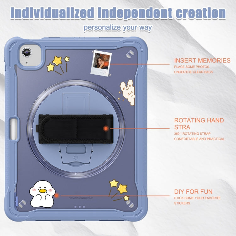 For iPad Air 11 2026 / 2025 / 2024 Heavy Duty Hybrid Tablet Case with Hand Grip & Strap