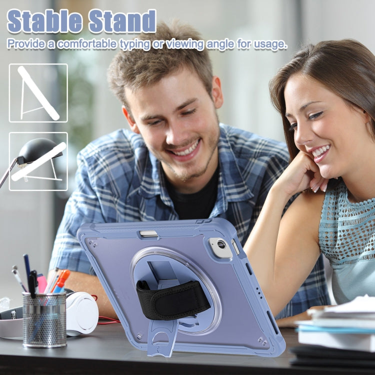 For iPad Air 11 2026 / 2025 / 2024 Heavy Duty Hybrid Tablet Case with Hand Grip & Strap