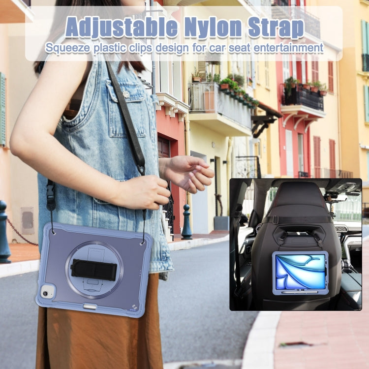For iPad Air 11 2026 / 2025 / 2024 Heavy Duty Hybrid Tablet Case with Hand Grip & Strap