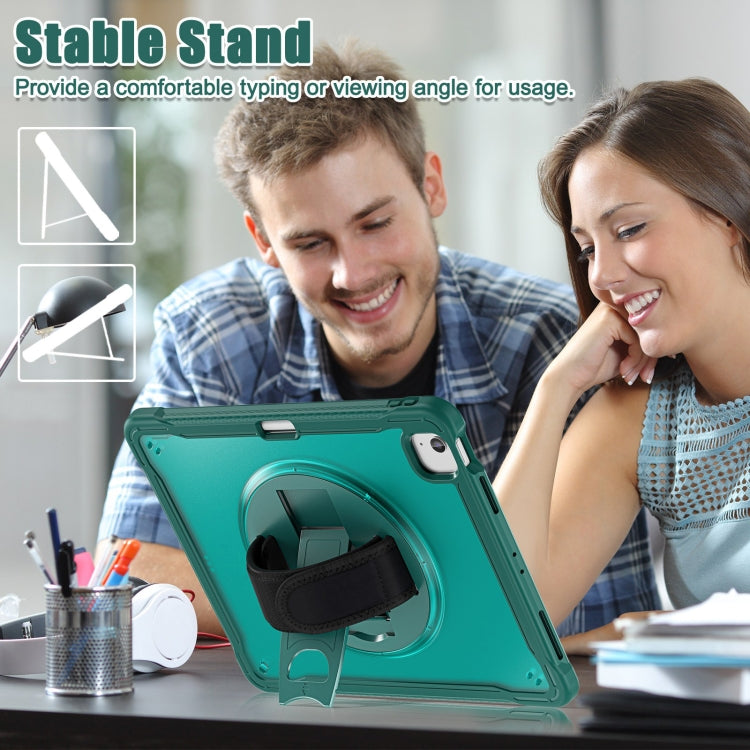For iPad Air 13 2026 / 2025 / 2024 Heavy Duty Hybrid Tablet Case with Hand Grip & Strap
