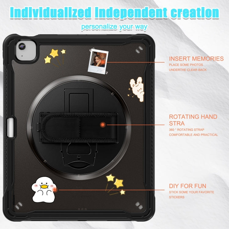 For iPad Air 13 2026 / 2025 / 2024 Heavy Duty Hybrid Tablet Case with Hand Grip & Strap