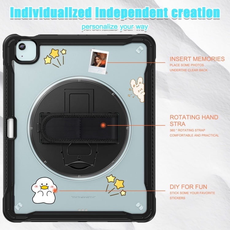 For iPad Air 13 2026 / 2025 / 2024 Heavy Duty Hybrid Tablet Case with Hand Grip & Strap