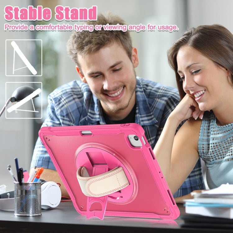 For iPad Air 13 2026 / 2025 / 2024 Heavy Duty Hybrid Tablet Case with Hand Grip & Strap