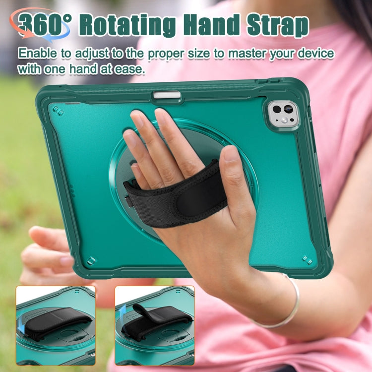 For iPad Pro 13 2025 / 2024 Heavy Duty Hybrid Tablet Case with Hand Grip & Strap