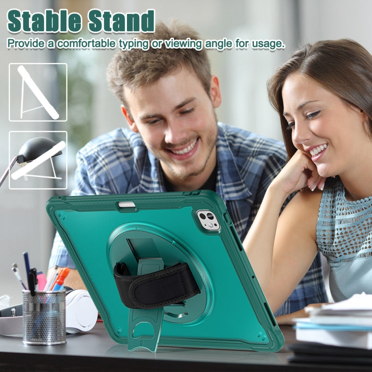For iPad Pro 13 2025 / 2024 Heavy Duty Hybrid Tablet Case with Hand Grip & Strap