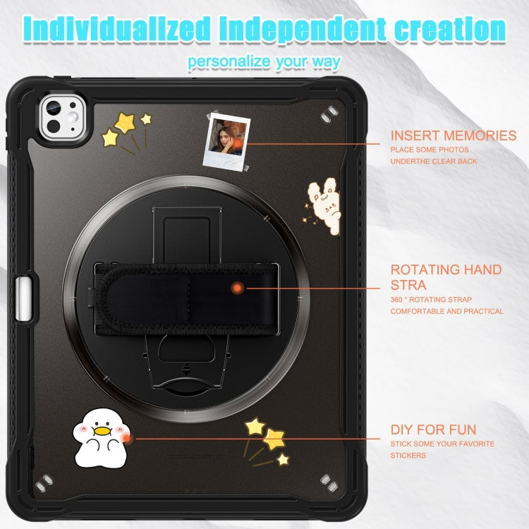 For iPad Pro 13 2025 / 2024 Heavy Duty Hybrid Tablet Case with Hand Grip & Strap