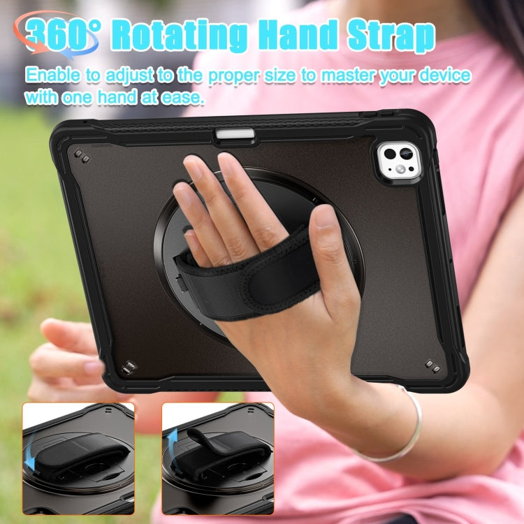 For iPad Pro 13 2025 / 2024 Heavy Duty Hybrid Tablet Case with Hand Grip & Strap