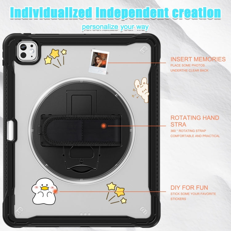 For iPad Pro 13 2025 / 2024 Heavy Duty Hybrid Tablet Case with Hand Grip & Strap