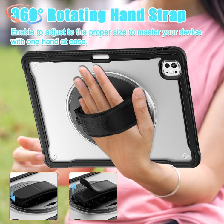 For iPad Pro 13 2025 / 2024 Heavy Duty Hybrid Tablet Case with Hand Grip & Strap