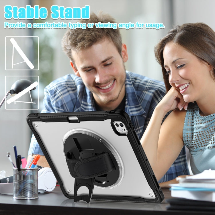 For iPad Pro 13 2025 / 2024 Heavy Duty Hybrid Tablet Case with Hand Grip & Strap