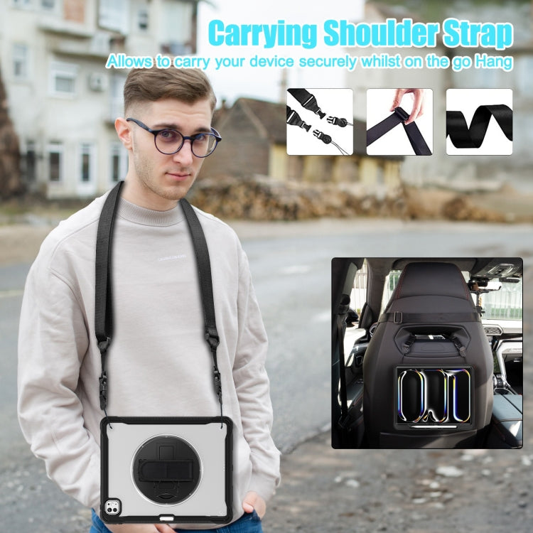 For iPad Pro 13 2025 / 2024 Heavy Duty Hybrid Tablet Case with Hand Grip & Strap