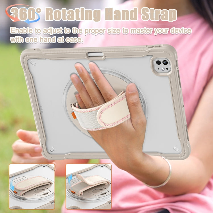 For iPad Pro 13 2025 / 2024 Heavy Duty Hybrid Tablet Case with Hand Grip & Strap