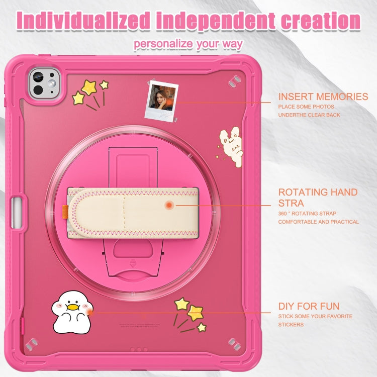 For iPad Pro 13 2025 / 2024 Heavy Duty Hybrid Tablet Case with Hand Grip & Strap