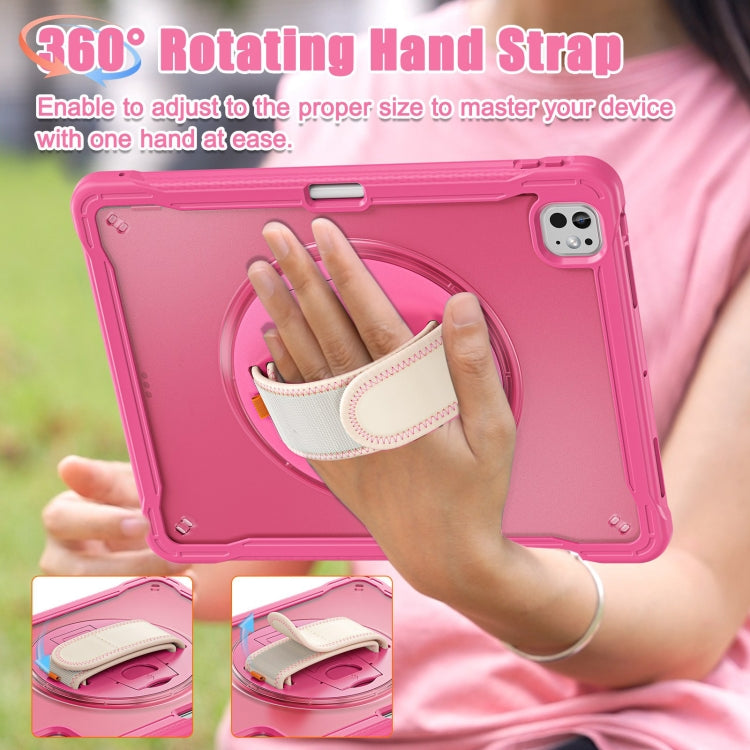 For iPad Pro 13 2025 / 2024 Heavy Duty Hybrid Tablet Case with Hand Grip & Strap