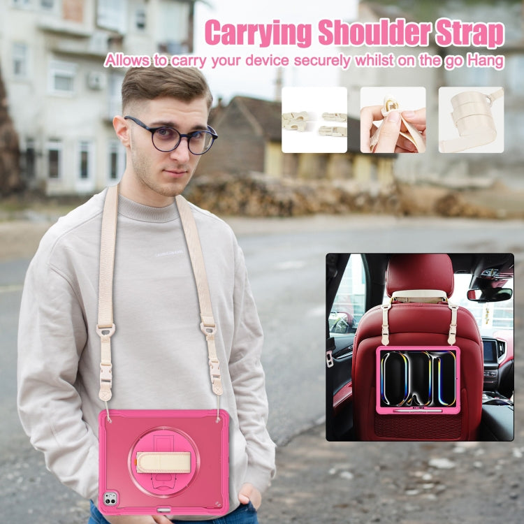 For iPad Pro 13 2025 / 2024 Heavy Duty Hybrid Tablet Case with Hand Grip & Strap